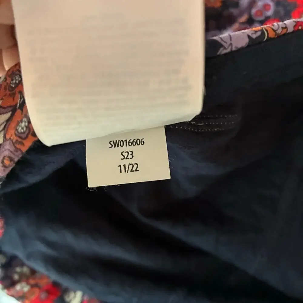 Smartwool Active Lined Skirt Skort Womens Large Floral Print Sporty Hiking Trail